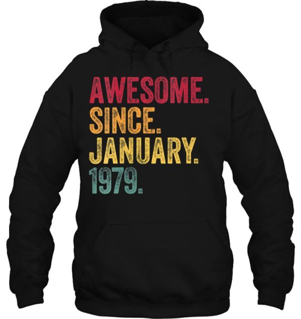 Awesome Since January 1979 44Th Birthday Gift Retro Vintage