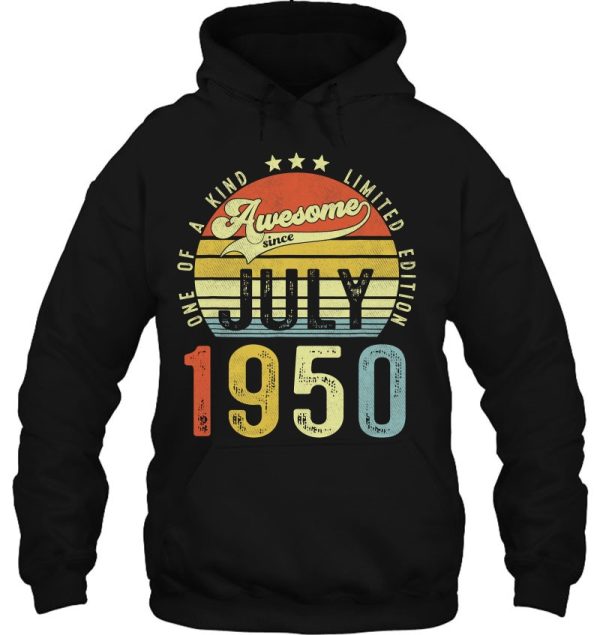 Awesome Since July 1950 Vintage 73Rd Birthday For Men Women