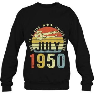 Awesome Since July 1950 Vintage 73Rd Birthday For Men Women 4