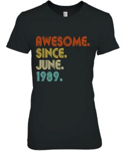 Awesome Since June 1989 Vintage 33Rd Birthday 1 Awesome Since June 1989 Vintage 33Rd Birthday 2