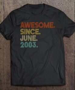 Awesome Since June 2003 Vintage 19Th Birthday 1