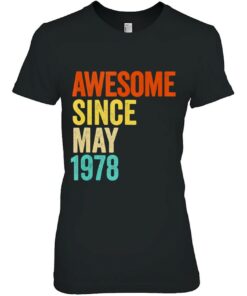 Awesome Since May 1978 Vintage 45Th Men And Women Birthday 2