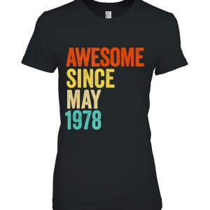 Awesome Since May 1978 Vintage 45Th Men And Women Birthday 2