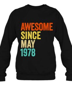 Awesome Since May 1978 Vintage 45Th Men And Women Birthday 4