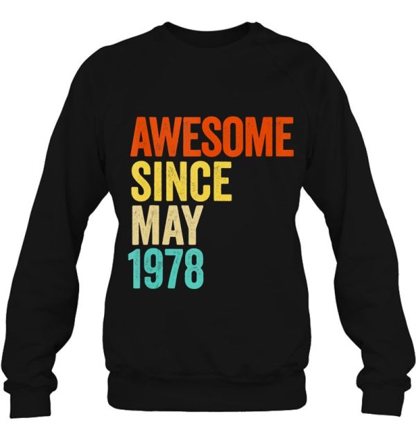 Awesome Since May 1978 Vintage 45Th Men And Women Birthday