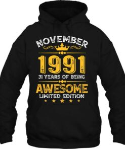 Awesome Since November 1991 31 Years Old 31St Birthday Gifts 3