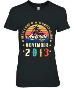 Awesome Since November 2013 Vintage 9Th Birthday 2