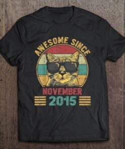 Awesome Since November 2015 7Th Birthday Gifts Cat Lovers 1