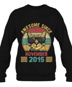 Awesome Since November 2015 7Th Birthday Gifts Cat Lovers 4