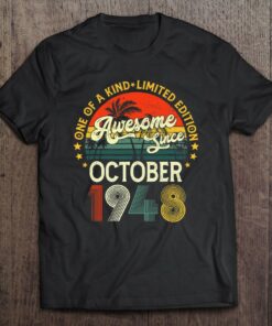 Awesome Since October 1948 74 Years Old Gifts 74Th Birthday 1