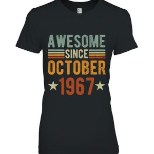 Awesome Since October 1967 56 Years Old Tee 56Th Birthday