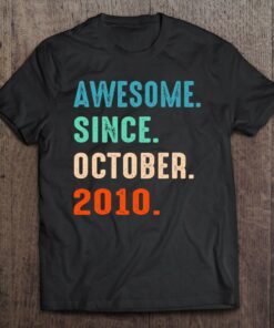 Awesome Since October 2010 12Th Birthday 12 Years Old Gifts 1
