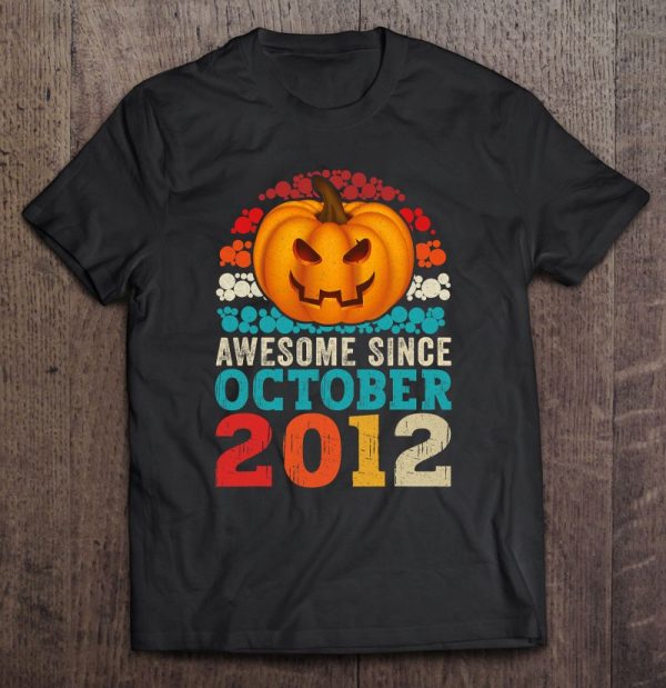 Awesome Since October 2012 10Th Birthday Funny Halloween