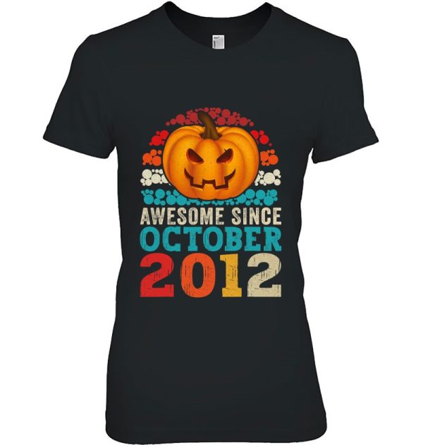 Awesome Since October 2012 10Th Birthday Funny Halloween