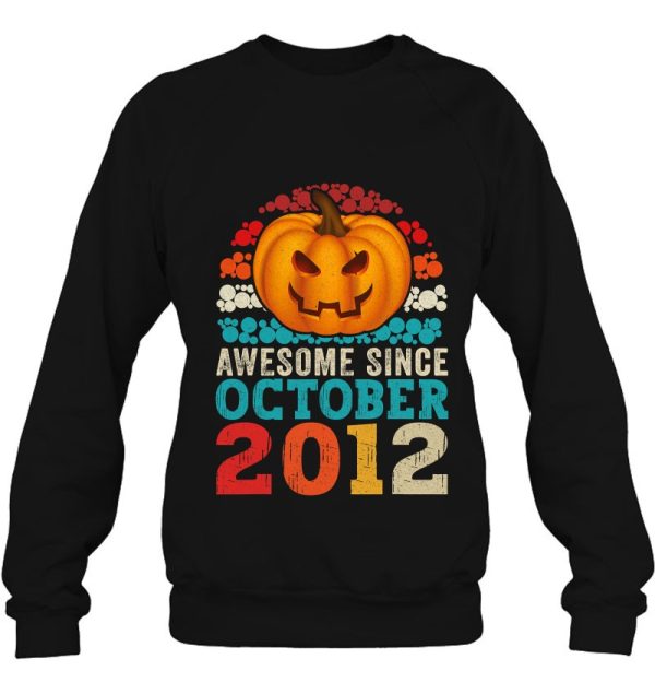 Awesome Since October 2012 10Th Birthday Funny Halloween