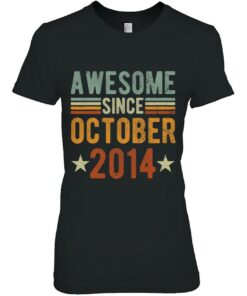 Awesome Since October 2014 8 Years Old Shirt 8Th Anniversary 2