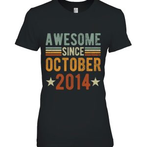 Awesome Since October 2014 8 Years Old Shirt 8Th Anniversary 2