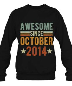 Awesome Since October 2014 8 Years Old Shirt 8Th Anniversary 4