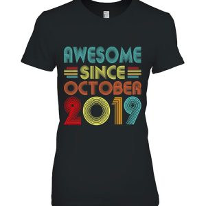 Awesome Since October 2019 4 Years Old Vintage 4Th Birthday