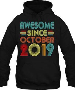 Awesome Since October 2019 4 Years Old Vintage 4Th Birthday 3