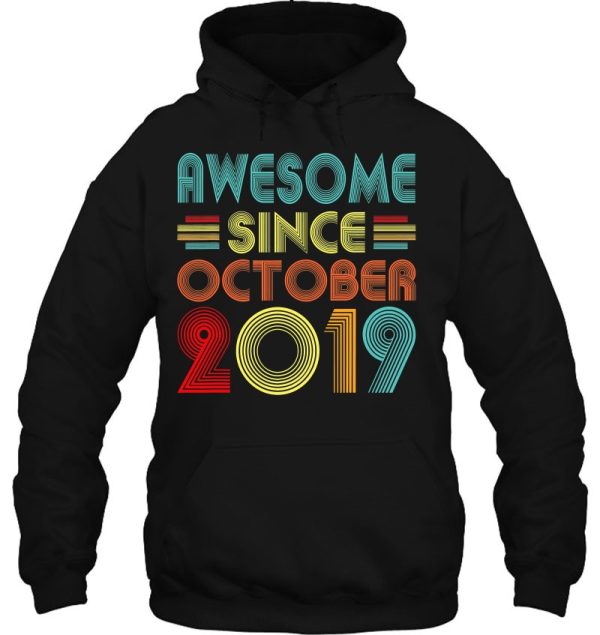 Awesome Since October 2019 4 Years Old Vintage 4Th Birthday