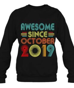 Awesome Since October 2019 4 Years Old Vintage 4Th Birthday 4