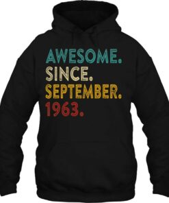 Awesome Since September 1963 60 Years Old 60Th Birthday Gift 3