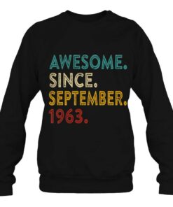 Awesome Since September 1963 60 Years Old 60Th Birthday Gift 4