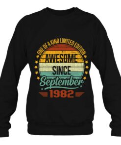 Awesome Since September 1982 Vintage 40Th Birthday 4
