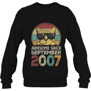 Awesome Since September 2007 15Th Birthday Gifts Cat Lovers 4