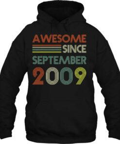 Awesome Since September 2009 Vintage Birthday Girls Boys 3