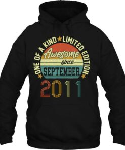 Awesome Since September 2011 11 Yrs Old 11St Birthday Retro 3