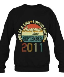 Awesome Since September 2011 11 Yrs Old 11St Birthday Retro 4