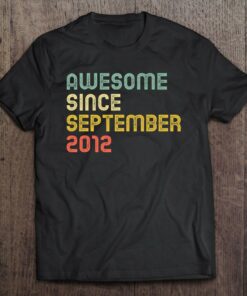 Awesome Since September 2012 10Th Birthday 10 Yrs Old Gift 1