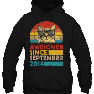 Awesome Since September 2014 8Th Birthday Gift Cat 3