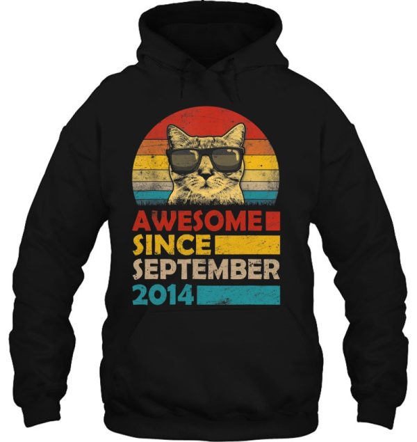 Awesome Since September 2014 8Th Birthday Gift Cat