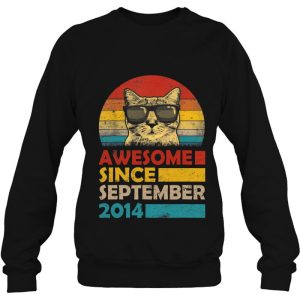 Awesome Since September 2014 8Th Birthday Gift Cat 4