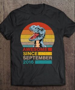 Awesome Since September 2016 Dinosaur 6 Years Old Birthday 1