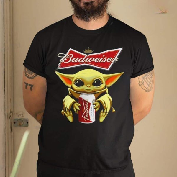 Baby Yoda Star Wars Loves Budweiser Beer T-Shirt