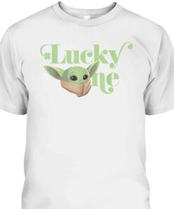 Baby Yoda Star Wars St Patrick's Day The Mandalorian Lucky Me T-Shirt 1 Baby Yoda Star Wars St Patricks Day The Mandalorian Lucky Me T Shirt 2