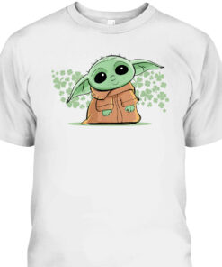 Baby Yoda Star Wars The Mandalorian St Patrick's Day T-Shirt 1 Baby Yoda Star Wars The Mandalorian St Patricks Day T Shirt 2