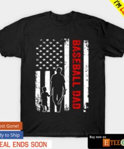 Baseball Dad USA flag shirt 1