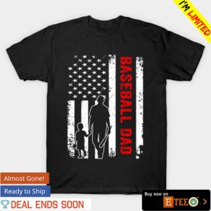 Baseball Dad USA flag shirt 1