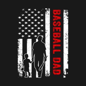 Baseball Dad USA flag shirt 2