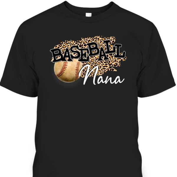 Baseball Nana Leopard Mother’s Day T-Shirt
