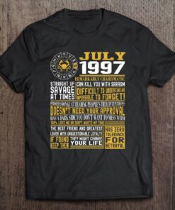 Best Born In July 1997 Facts Shirts For Mens Womens 1