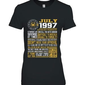 Best Born In July 1997 Facts Shirts For Mens Womens