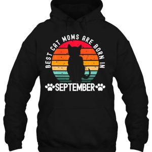 Best Cat Moms Born In September Retro Birthday Men Cat Mommy 3