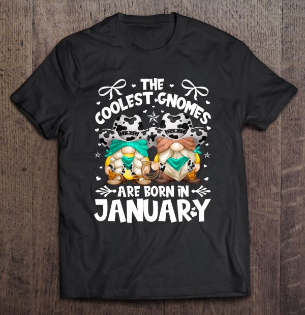 Birthday Cow Print Gnomes For Women Who Are Born In January