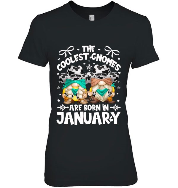 Birthday Cow Print Gnomes For Women Who Are Born In January